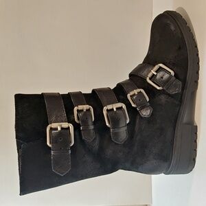 NAYA Mid-Calf Boots With 5 Side Buckles - Size 7 1/2